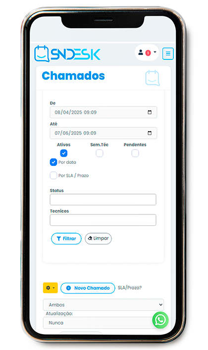 Aplicativo móvel SNDesk - Soluções para diferentes nichos de mercado