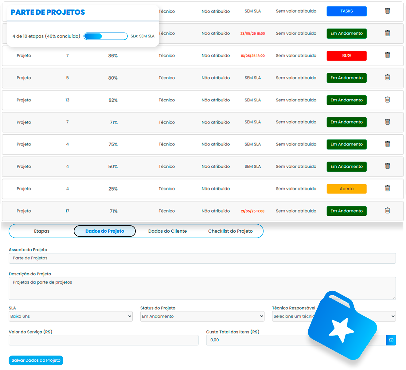 Integração avançada do SNDesk com sistemas Omie e Bling